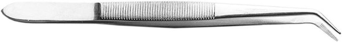 Gebogen Pincet - Precisie Tang - Fijne Werkzaamheden - Roestvrij Staal - 102 cm - Zilverkleurig