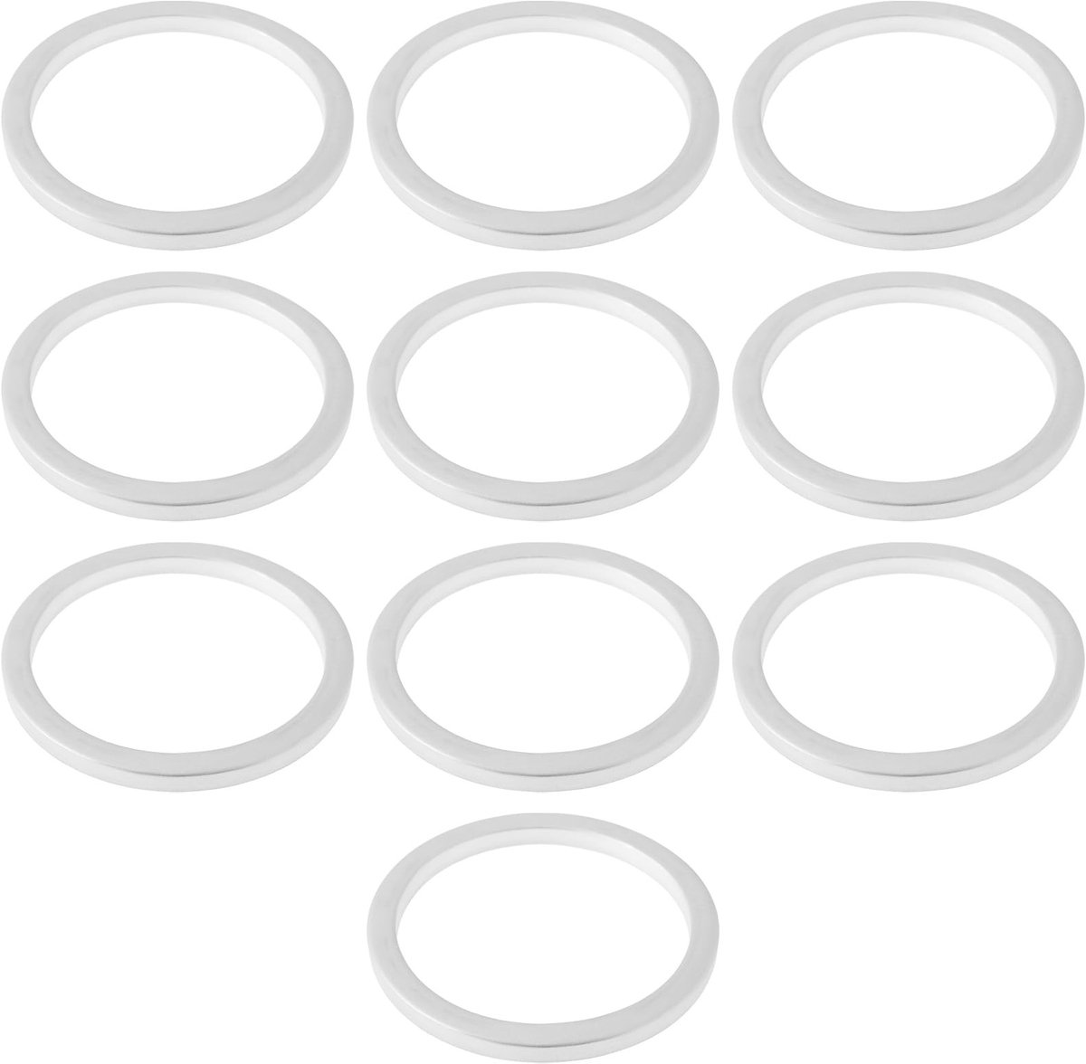 Dailygoods- Afdichtring 10 Stuks - Aluminium - 27x22x2mm - Compatibel met Volvo - Hoge Temperatuur Stabiliteit - Corrosiebestendig - Afdichtingsring