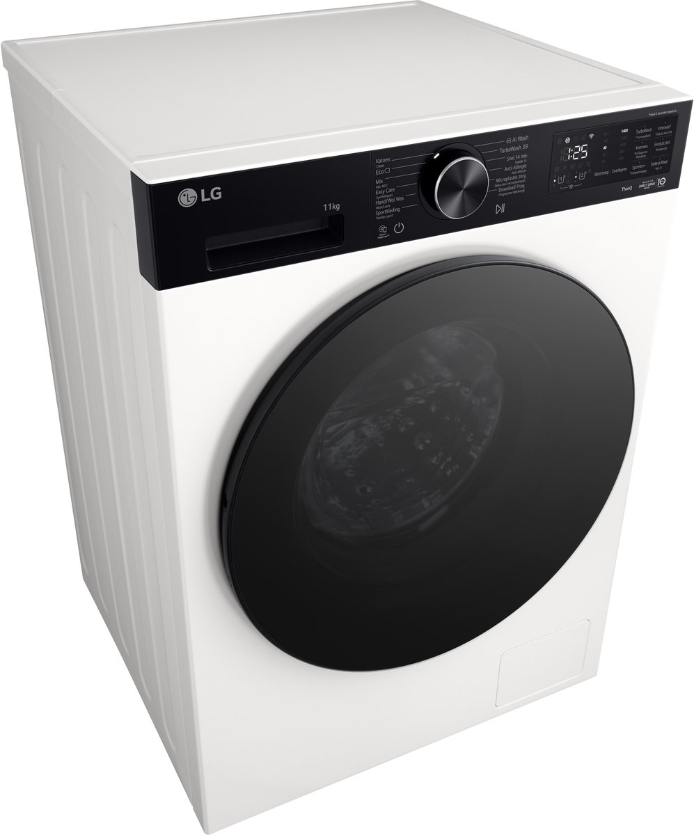 LG F4X5511THB wasmachine 11 kg met AI DD voor betere stofverzorging, TurboWash360˚ voor snel en grondig wassen in ca. 39 min, Steam verwijdert allerge