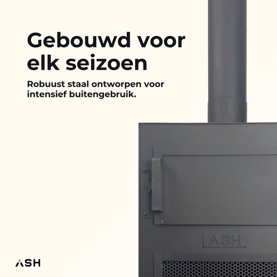 ASH Forno Pizza Oven voor Buiten - Tuinhaard & BBQ in één - Inclusief Pizzasteen - Dubbelwandig Staal - 126 cm — afbeelding 2