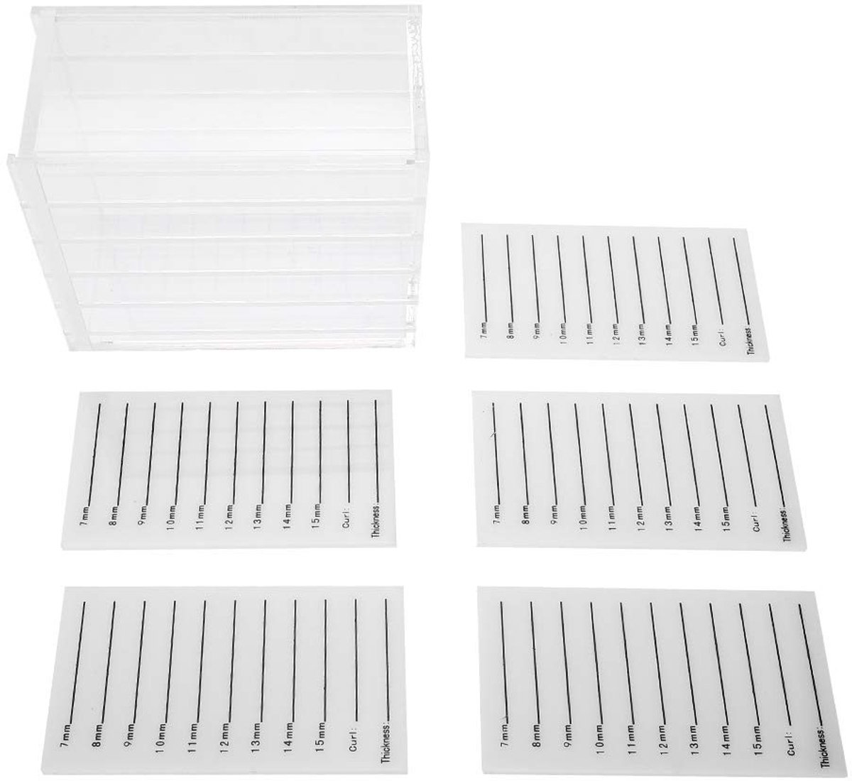 Dailygoods- Wimpers Organizer - 5 Lagen - Plastic Beschermhoes - Transparante Opbergdoos - Valse Wimpers - Make-up Tools - Hoge Capaciteit