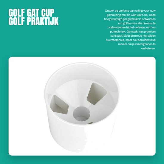 Dailygoods- Golfgatcup - 10,8 x 10 x 2,7 cm - Kunststof - Duurzaam - Golfaccessoire - Oefenputten - Bescherming voor groen - Golfcup van Dailygoods — afbeelding 5