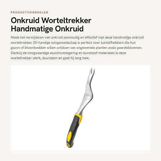 Handmatige Onkruid Worteltrekker Tool voor Paardebloem Verwijderen - Y-Vorm Wortel Onkruid Vork met Handleiding — afbeelding 4