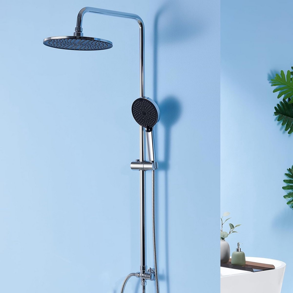 Douchesysteem met Stang - Regendouche Set - Badkamer Moderniseren - Bespaart Water - 25 cm