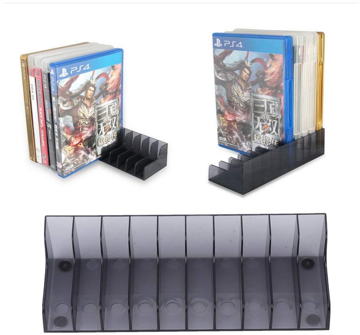 Dailygoods- Opbergrek Grote Capaciteit - Gamekaarthouder - Voor PS4/SLIM/PRO - Lichtgewicht - Hoogwaardige Materialen - 17x6x4 cm