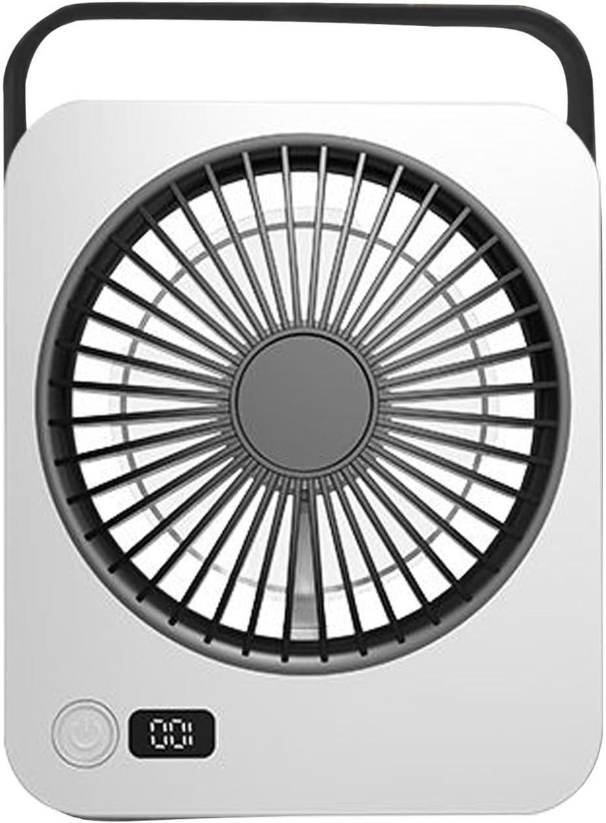 Kleine Bureau Ventilator - Draagbare Mini Fan - Persoonlijke Koeling - Stil en Laag Geluidsniveau - 14x16x14 cm - Zwart