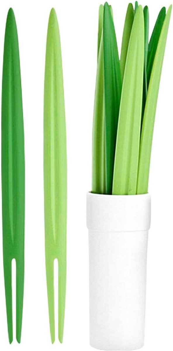 Fruitvorkjes Blad - Dessertprikkers Decoratief - Fruit Serveren - Decoratief Bladontwerp - 5 Stuks - Mix Groen