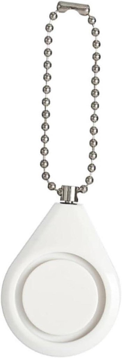 Persoonlijk Alarm - Noodalarm Sleutelhanger - Hulp Inroepen - Draagbaar Luid Geluid - 42x42x42 mm - Wit