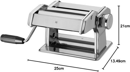WMF Gourmet Manual Pasta Machine, Stainless Steel, 19.5 x 12.5 x 12.5 cm, 9 Dough Levels, Ideal for Dough Plates, Narrow and Wide Pasta van WMF — afbeelding 3