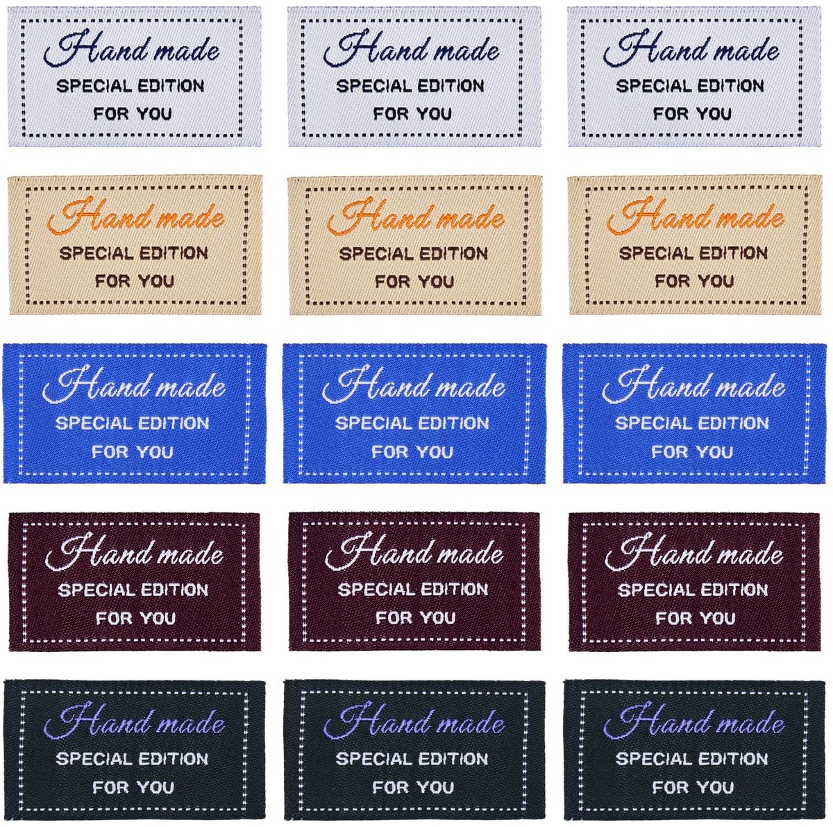 Dailygoods- Etiketten 150 Stuks Handgemaakt - Labels Tags - Naaien/Applique - Craft DIY - Kleding/Hoed - Decoratief Gebruik - Naai Labels