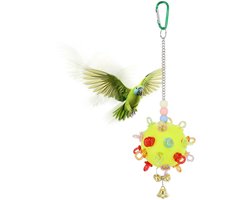 Dailygoods- Vogel Speelgoedbal Kleurrijk - Papegaai Speelgoed - Vogelspeelgoed Parkiet - Papegaai Accessoires - Klimmen Spelen - 1 Stuk