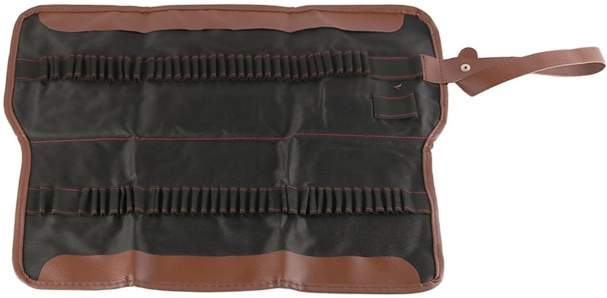 Dailygoods- Pennenetui 72 Gaten - Draagbare Organizer - Canvas Materialen - Compact Rolontwerp - Kunstbenodigdheden - Kantoorbenodigdheden - Pennentas