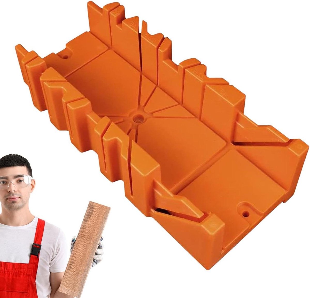 Verstekbak - Houtbewerking Gereedschap - Nauwkeurig Houtsnijden - Instelbare Hoek - 45 22.5 90 Graden - Grijs