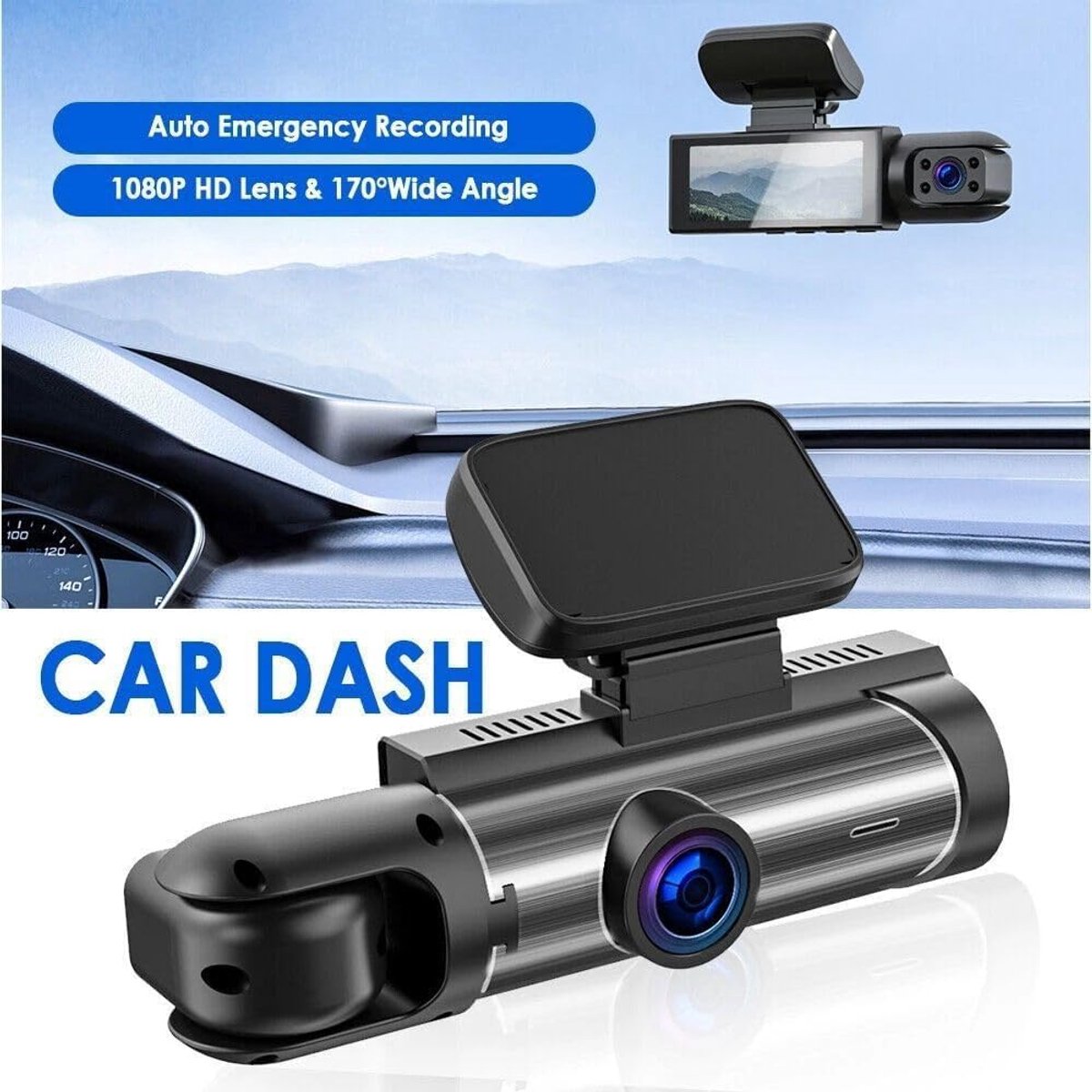 Auto Camera - Dubbele Dashcam - Veilig Rijden - Wifi Connectie - 1080p Full HD - Zwart – foto 3