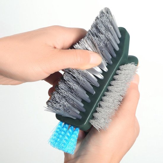 Voegenborstel - Schoonmaakborstel - Tegels Schrobben - Ergonomisch Handvat - 17 cm Lengte - Grijs — afbeelding 2