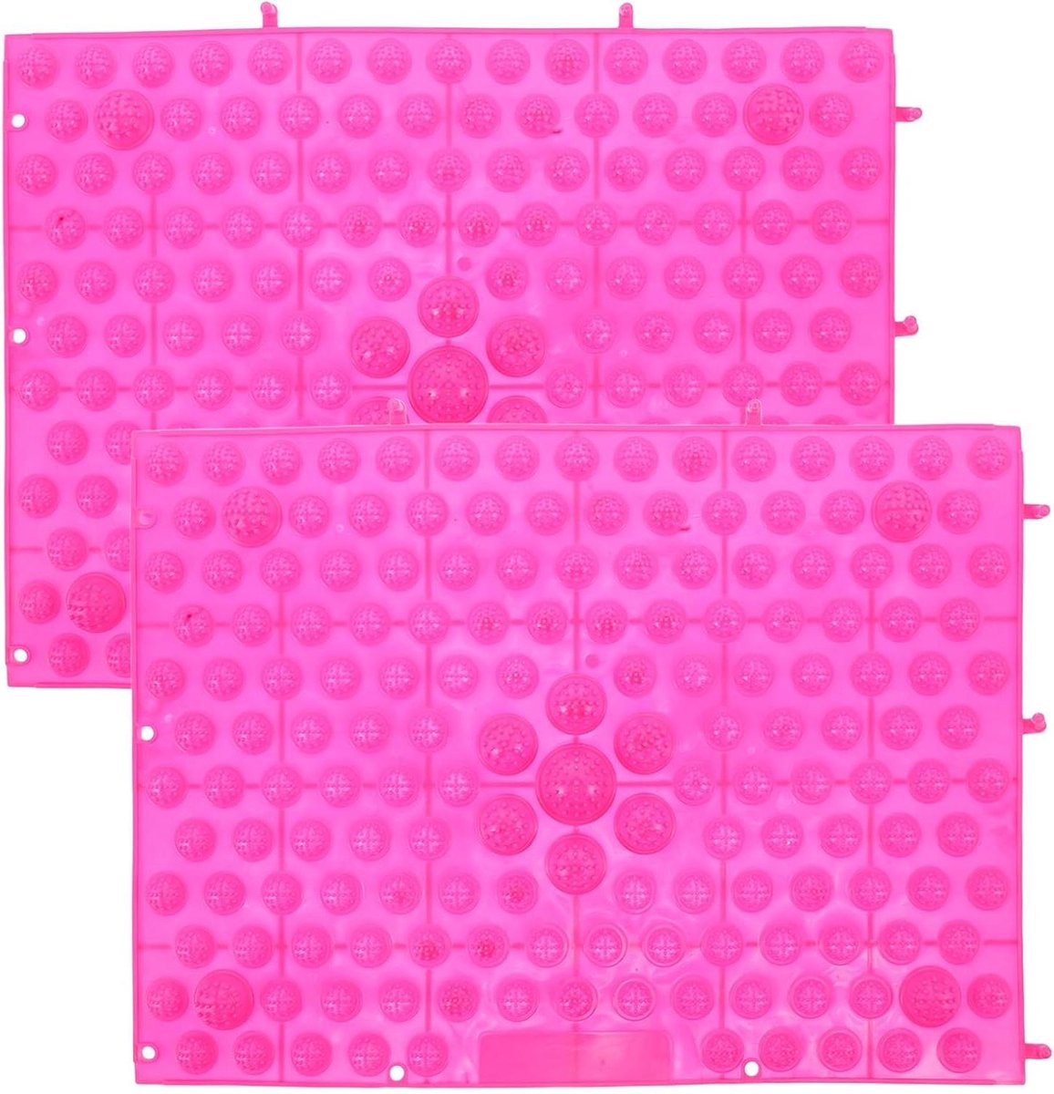 Voetmassage Matten - Acupressuur Pad - Spierontspanning Bevorderen - Stimuleert Drukpunten - 2 Stuks 38.5cm - Roze