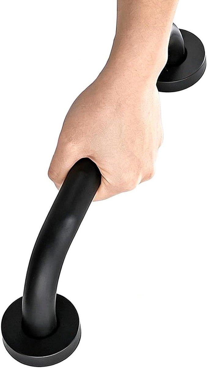 Douchebeugel - Veiligheidsbeugel Handgreep - Veiligheid in Huis - Roestvrij Staal - 50 cm - Zwart