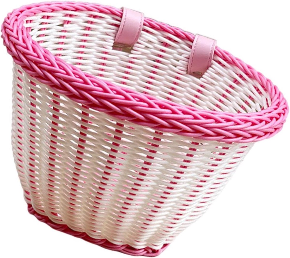 Bicycle Basket for Girls | D Shaped Wicker Bicycle Basket | Small Tricycle Baskets for Toddlers, Decorative Bicycle Accessories Set