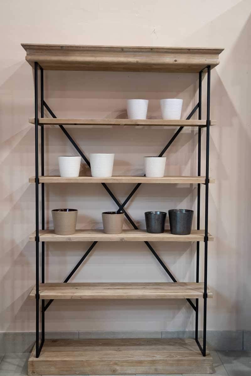 Industrieel Rek - Wandrek Boeken - Woonkamer Kantoor - Vijf Gelaagde Planken - 127 x 44 cm