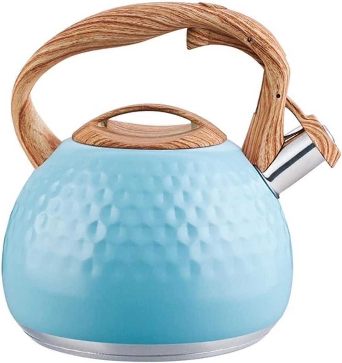 Kachel Ketel Waterkoker Fornuisketel 3L Rvs Fluitketel Keuken Kookplaat Ketel Camping Waterkoker Theepot Voor Gasfornuis Inductie Fornuis Waterkoker Tradition (Color : Blue, Size : 20 * 22.8cm)