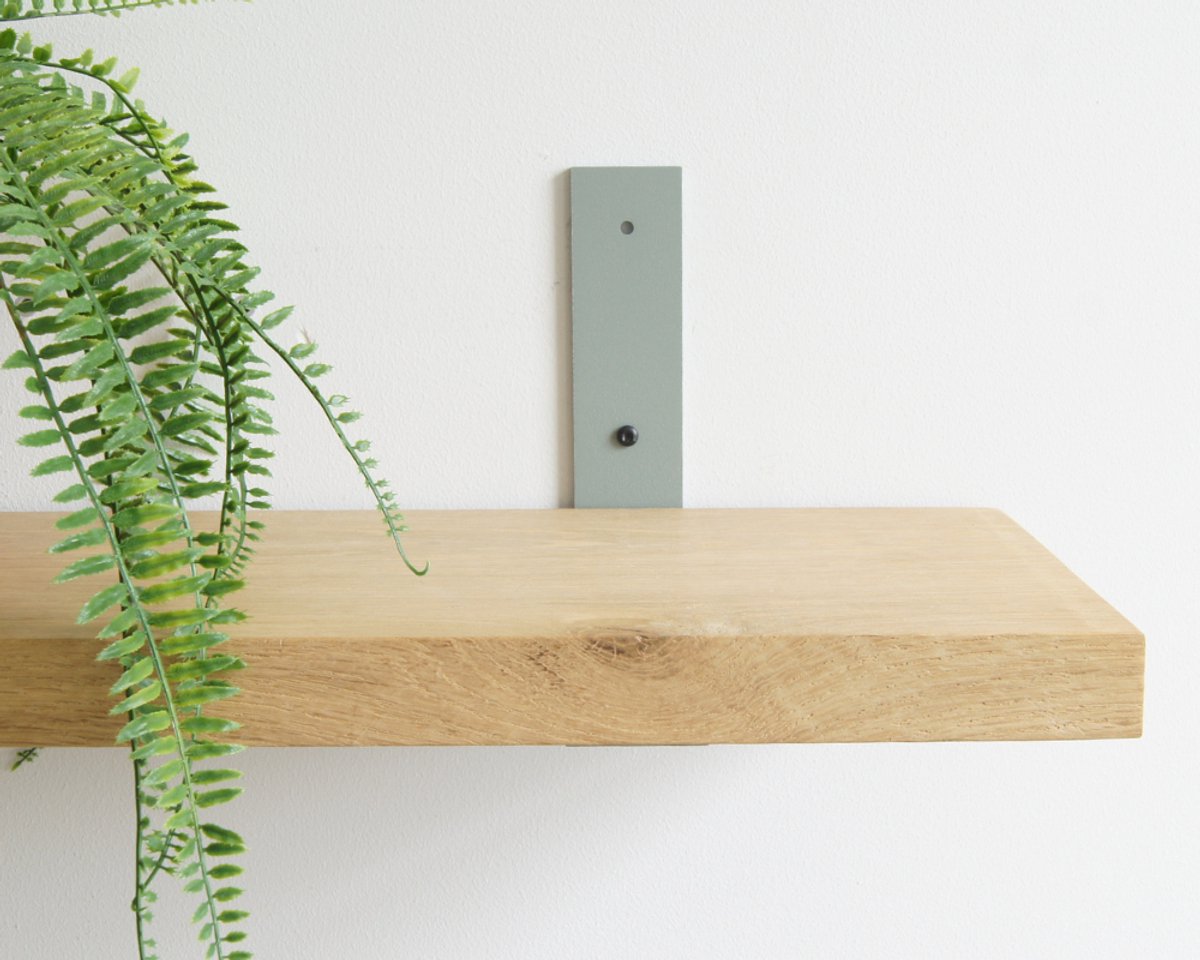 STERKSTAEL Vesta Industriële Plankdrager Nordic Mint - Stalen Wandplank Steun - Voor plank vanaf 20 cm tot 30 cm - Kleur Aquamarijn - inclusief bevestigingsmateriaal - Poedercoating - Wandsteun - 1 stuk