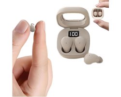 carmdering - Mini In Ear Kopfhörer - Draadloze Slaap Oordopjes - Bluetooth Headset - Fysieke Ruisonderdrukking - Zacht Siliconen - Ultra Lichtgewicht Design - Comfortabel Voor Zijslapers -Wit- 1 Set