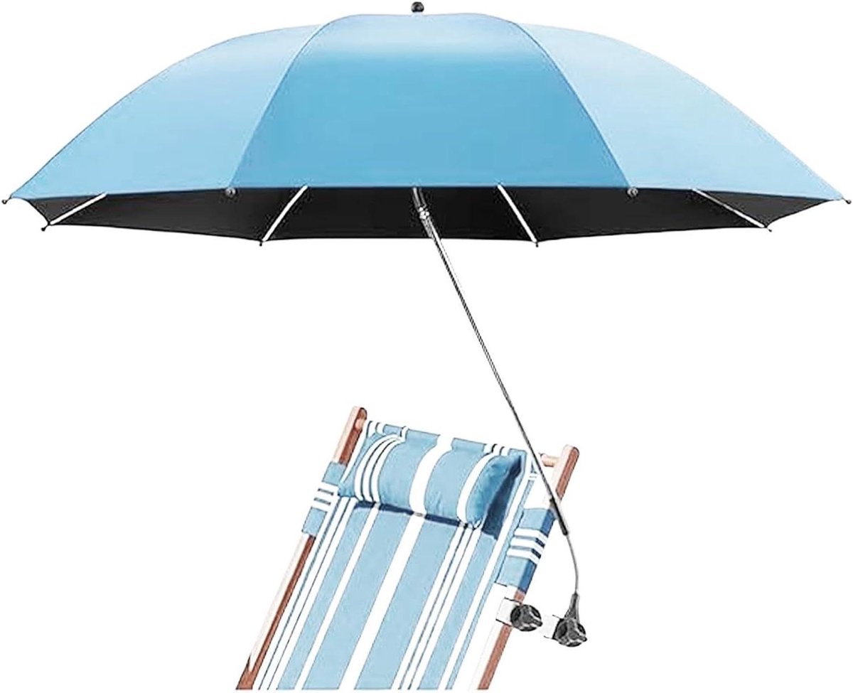 Strandparasol - Zonwering - Zonbescherming Buiten - Roestbestendig - 106 cm - Donkerblauw