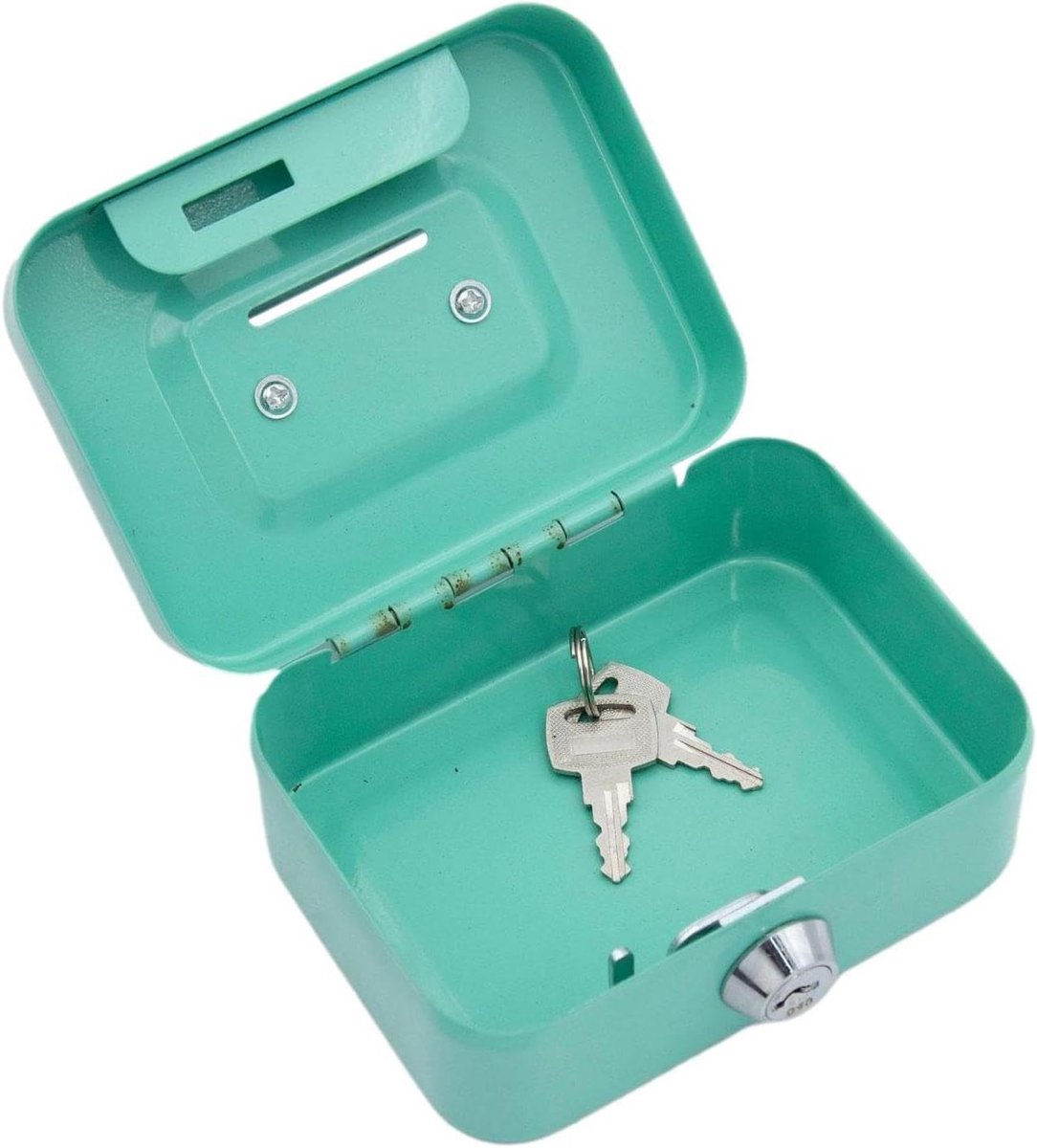 Geldcassette - Mini kluis - Veilig opbergen - Sleutelslot bescherming - 22B x 7D x 7H cm - Groen