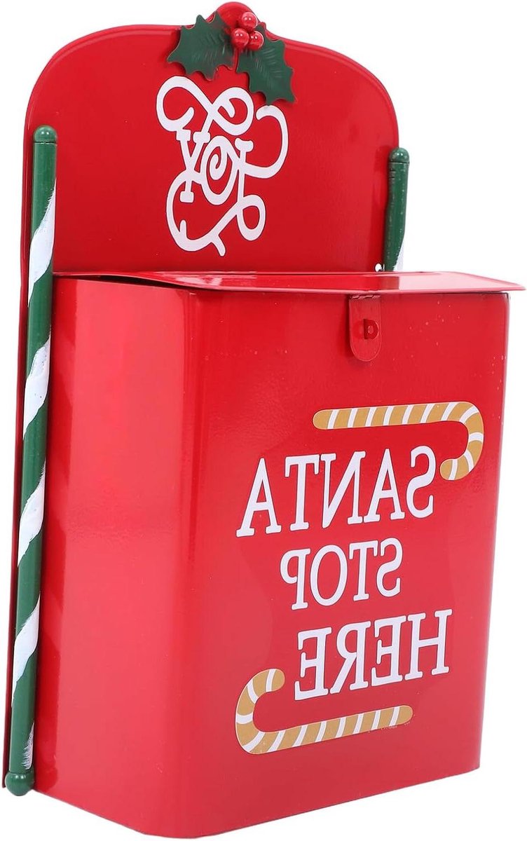 KOMBIUDA Kerstmuur gemonteerde mailbox brievenbus Kerstversiering Red