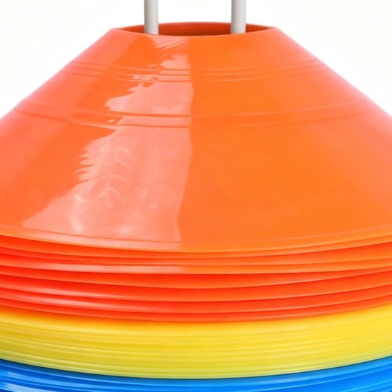 Voetbalkegels Set - Oefenmarkers - Sport Training - Multifunctioneel Ontwerp - 50 Stuks - Kleurrijk — afbeelding 3