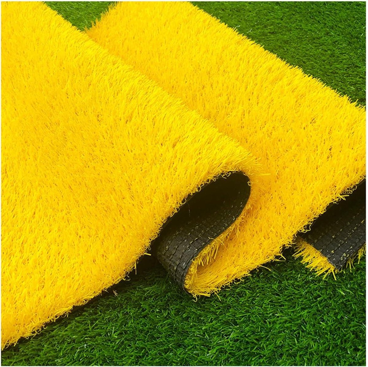 Kunstgras Tapijt - Buiten Tapijt Gazon - Terras Decoratie - Zelflozende Drainage - 100x200cm - Geel