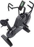 Zwarte FitBike 'The Beast' airbike, gezien vanaf de zijkant met display en zadel.