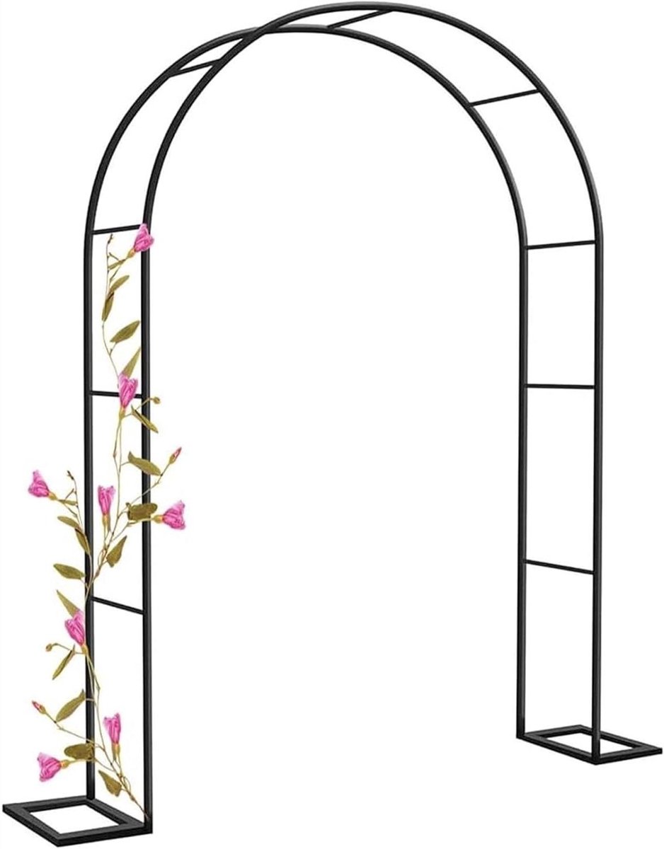 GueTTO Rozenboog, bruiloftsboog, tuinboog, klimhulp, torenboog, pergola van metaal, stabiel, weerbestendig, 200 cm, 180 cm, 160 cm, 140 cm, 120 cm breed, rozenboog van roestvrij staal, breedte 350 x