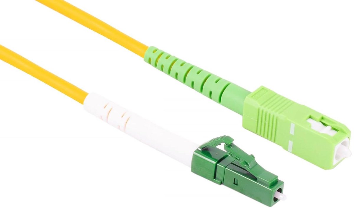 Glasvezel Patchkabel - Simplex Kabel - Netwerk Verbinding - LC naar SC - 5 Meter - Geel