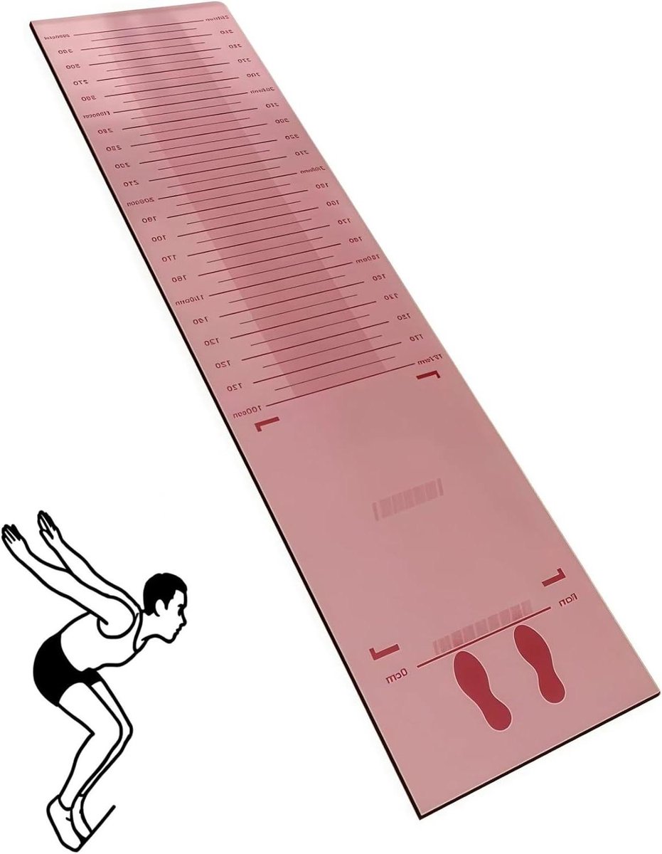 Springmat - Springtouwmat Trainingsmat - Fitness Tests Uitvoeren - Schokabsorberend Rubber - 350x90 cm - Roze
