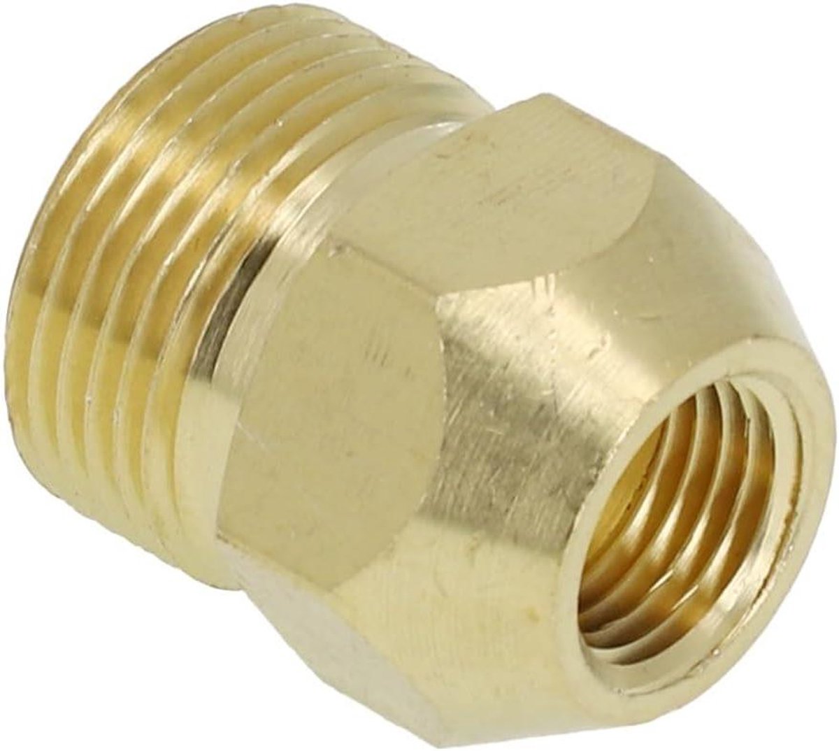 Hogedrukreiniger Adapter - Slangaansluiting Messing - Slangen Koppelen - Massief Messing Gebouwd - M22 tot 1/4" - Goud