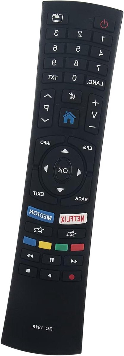 Afstandsbediening - Universele Bediening - TV Bediening - Directe Werking - 10 Meter Bereik - Zwart