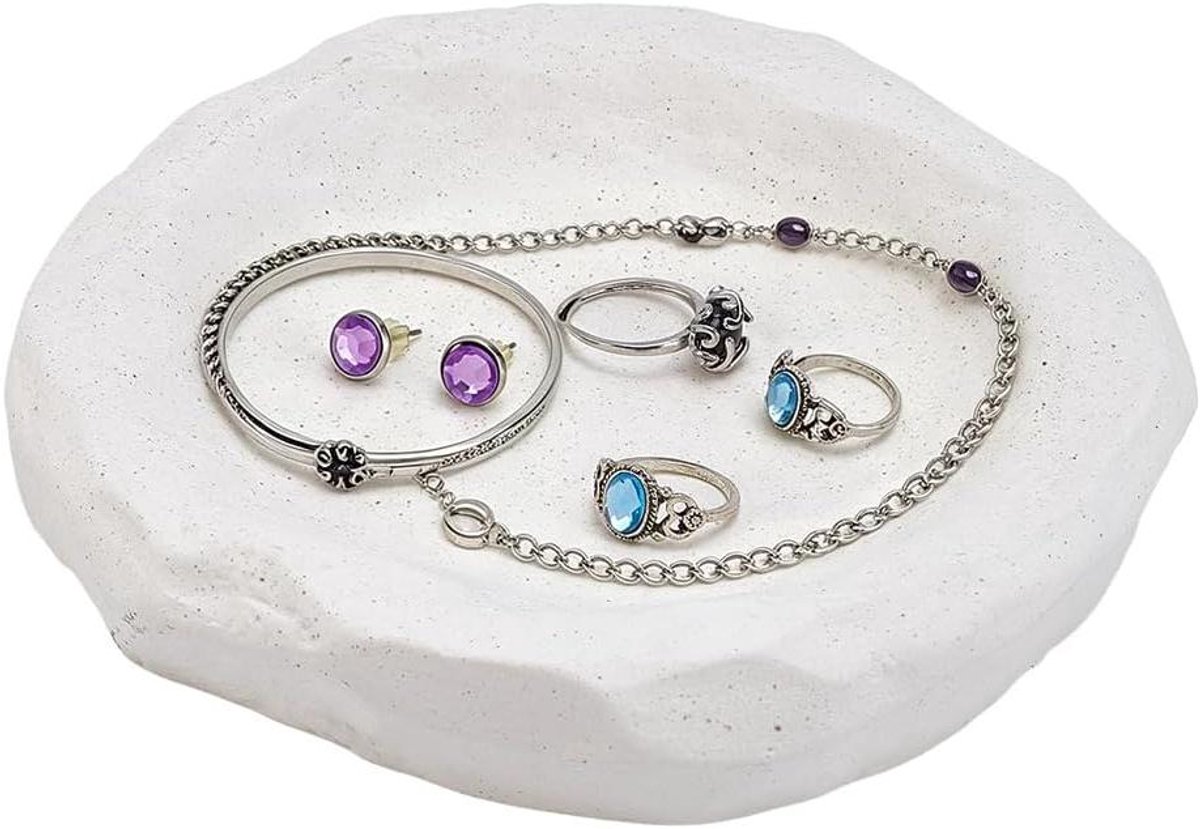 Keramische Ringhouder - Sieraden Schaal - Sieraden Opbergen - Elegant Porselein Design - 157 x 152 cm - Wit