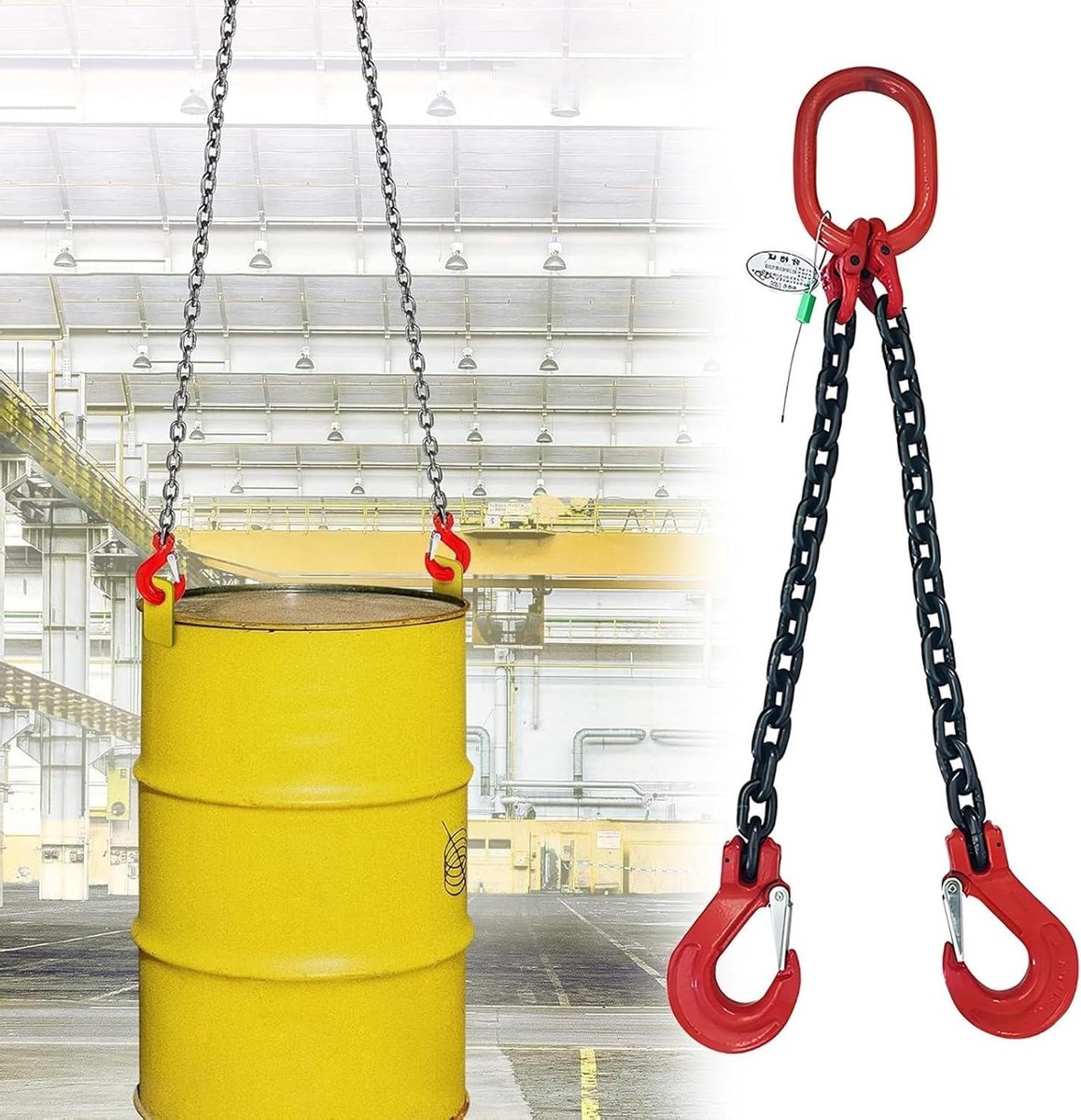 Hijsketting G80 - Stalen ketting - Zwaar materieel tillen - Hoge treksterkte - 1 Ton - Zwart