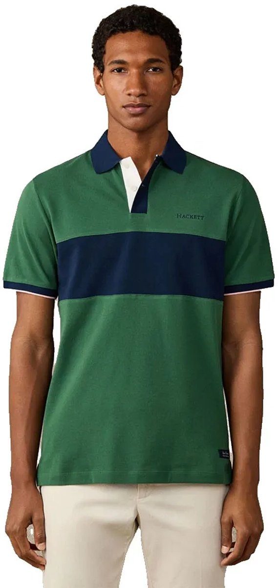 Hackett Hm5600207 Korte Mouw Poloshirt Groen S Man