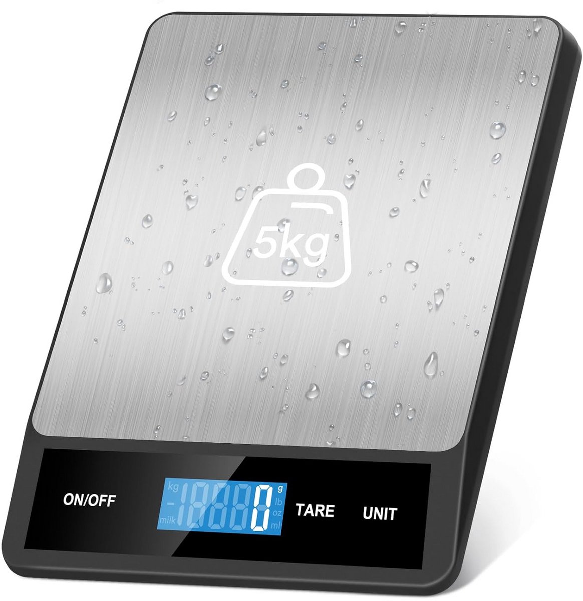 Digitale Keukenweegschaal 15 kg met Groot RVS Plateau en Nauwkeurige Meting