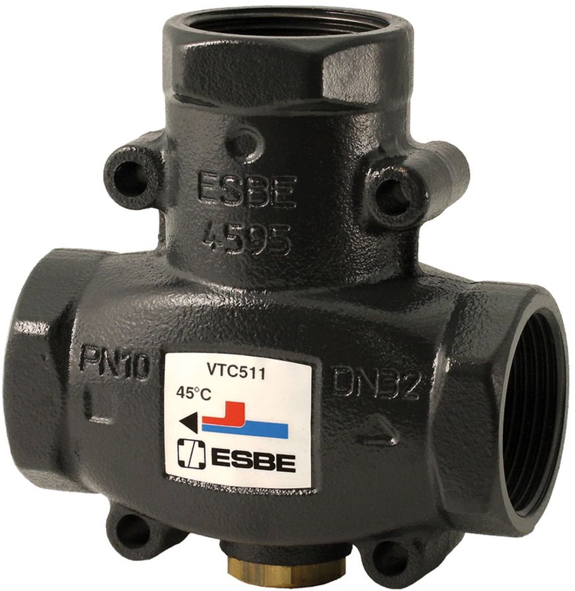ESBE thermische laadklep VTC511, openingstemp. 60 graden, Kvs14, Rp 1.1/4", 51020800