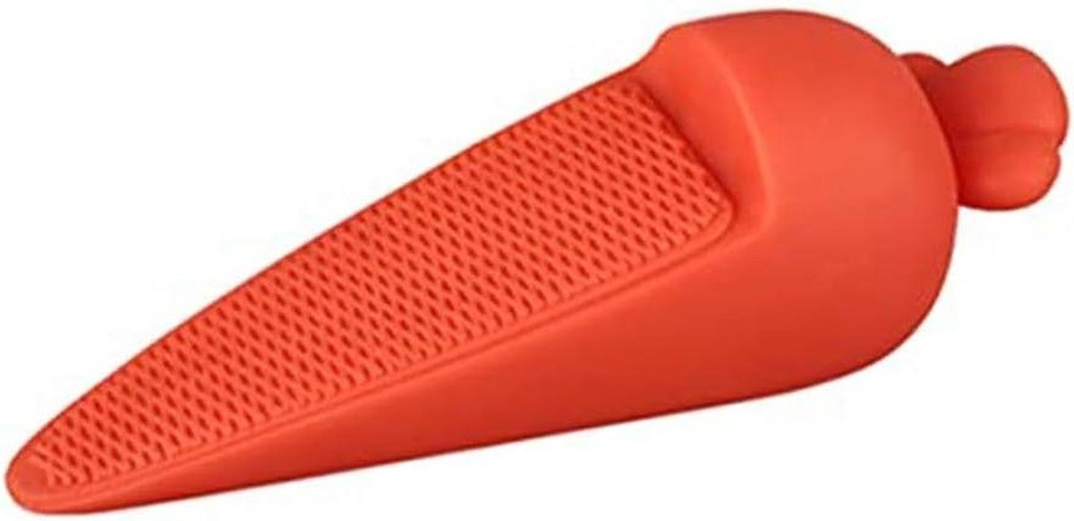 Wortelvormige Deurstop - Deurwig Deurhouder - Deuren Open Houden - Vloerbeschermend Materiaal - 133x35mm - Oranje