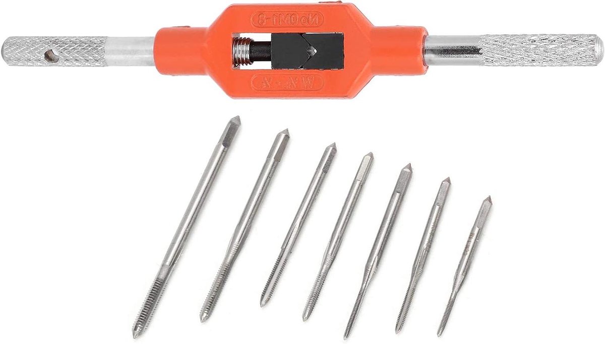 Tap en Matrijs Set - Draadsnijgereedschap - Metaal Bewerken - Gelegeerd Staal - 7 Delig - Zilver
