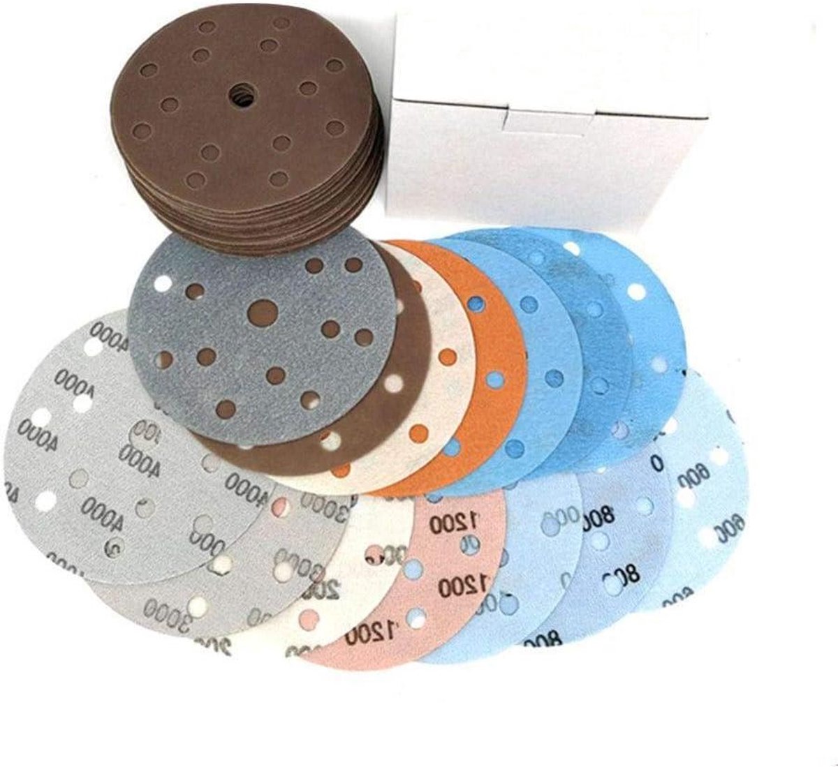 Schuurschijven Set - Fijne schijven - Auto verf polijsten - Superfijn & flexibel - 10 stuks 150mm - Grijs
