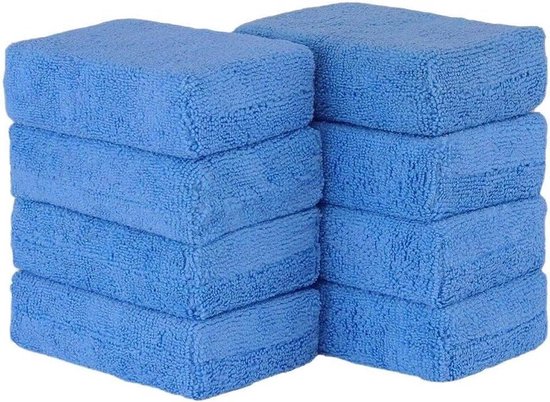 Autowax Spons - Polijst spons Applicator pad - Auto poetsen - Krasvrije rand - 12x8x4 CM - Grijs