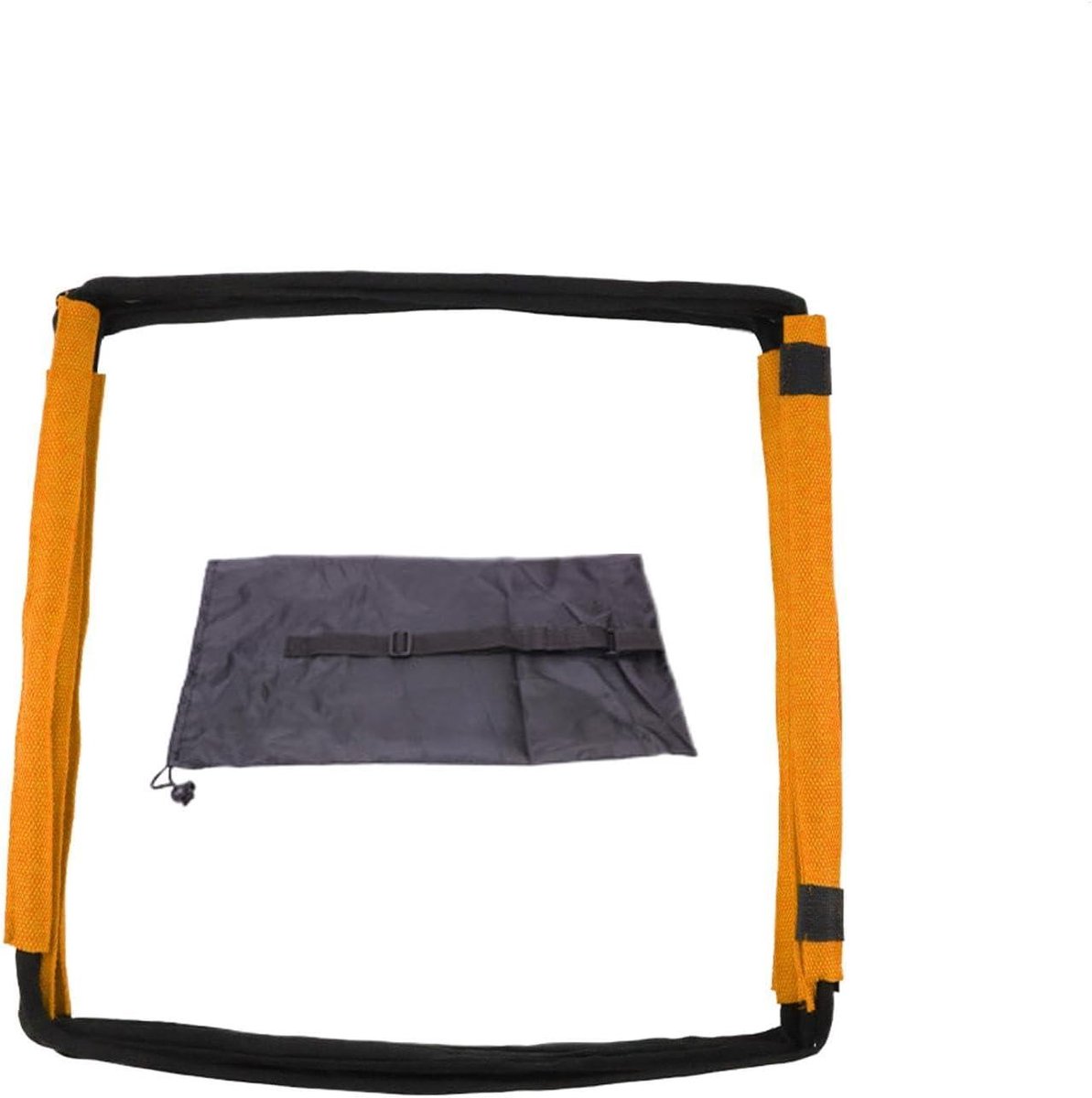 Trainingsladder - Snelheidstrainer - Sport Behendigheid - Koolstofstaal PP - 42x42x42cm - Geel