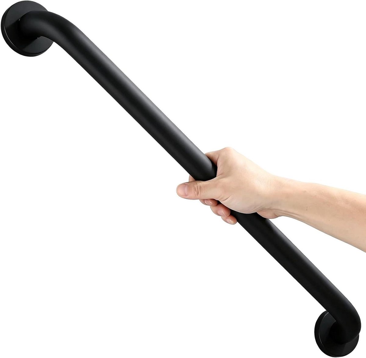 Veiligheidsdouchebeugels voor mindervaliden, antislip badkamerhandgreep van roestvrij staal, handgrepen voor in bad, wandbeugels (zwart) (50 cm/20 inch)