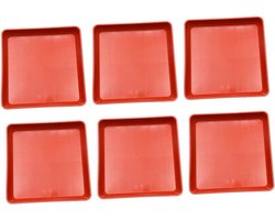 INOOMP 6 Pieces Square Planter Plant Pot Plant Pot Ceramic Tray Plastic Trays Plastic Flower Pot Box Water Pot Pots and Pans Plastic Bowl Flower Pot Saucer Clay