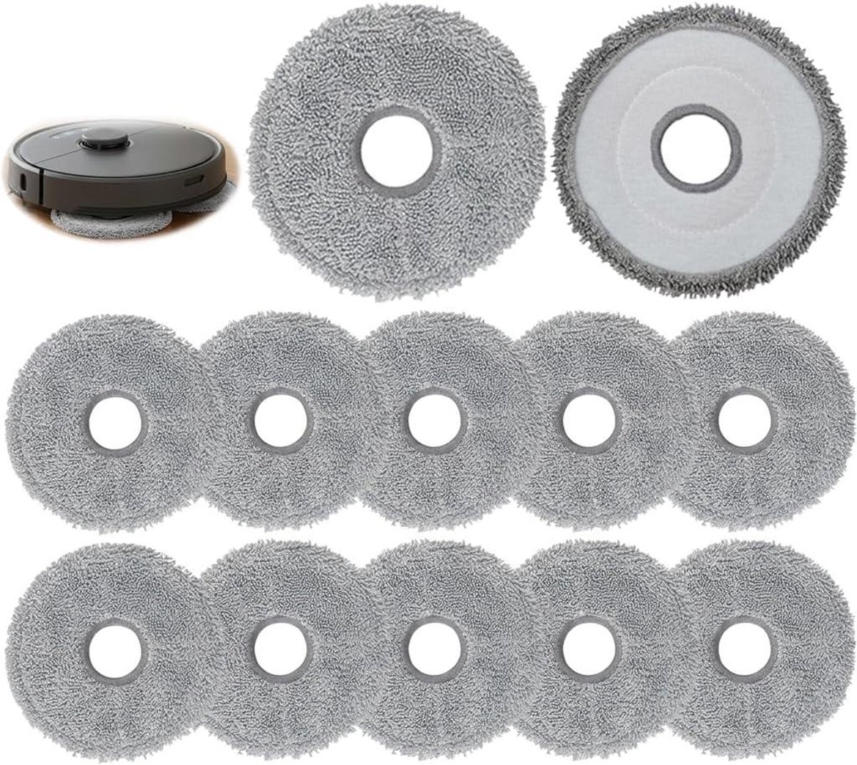 Microvezeldoeken - Robotstofzuiger doeken - Vloeren reinigen - Hoge absorptie - 12 stuks - Wit